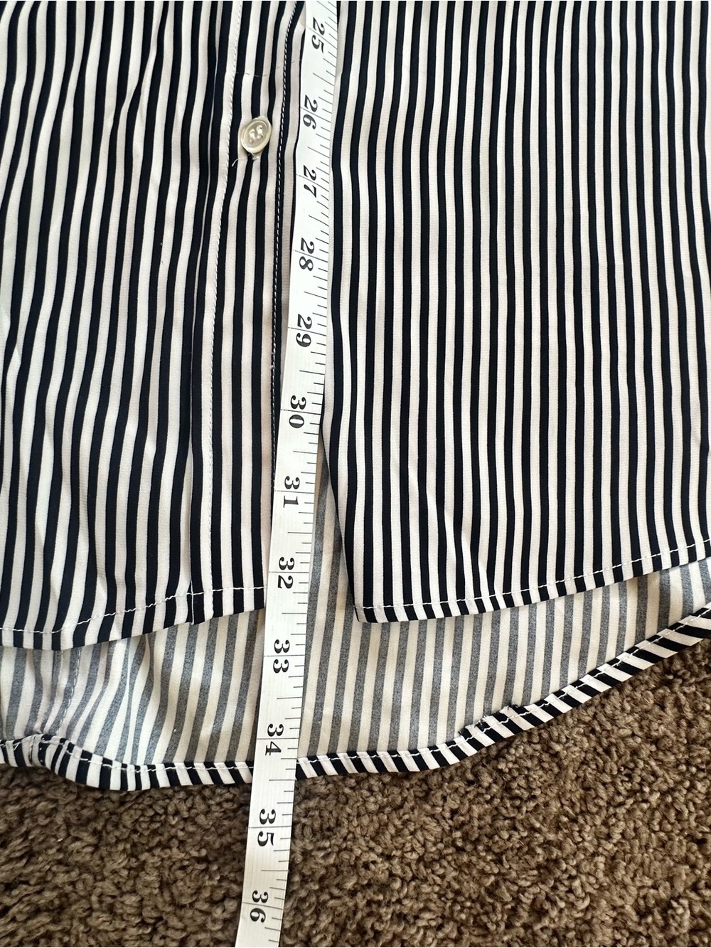 Philosophy Black & White Vertical Stripe Women’s Button-Up Shirt- XL - Picture 11 of 12